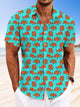 Camisa informal de manga corta con bolsillo abotonado y diseño de pulpo Sea Life de Alohadaddy