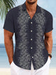 Camisa informal de manga corta para ir al trabajo con bolsillos abotonados y estampado geométrico de los años 50 de Alohadaddy