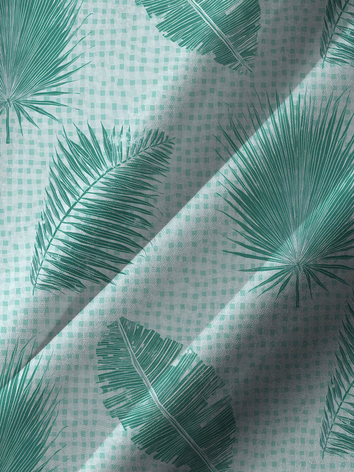 Alohadaddy Plant Leaves Pocket Button Casual Short Sleeve Shirt
