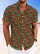 Camisa informal de manga corta con botones y bolsillo con diseño de mariquita e insectos de Alohadaddy