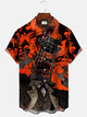 Camisa informal con bolsillos y botones de Halloween estilo vintage de Alohadaddy