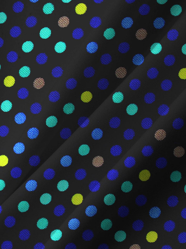 Camisa informal de vacaciones de manga corta con bolsillo fluorescente y lunares de Alohadaddy