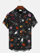 Camisa informal de manga corta con botones y bolsillo con calabaza navideña de Alohadaddy