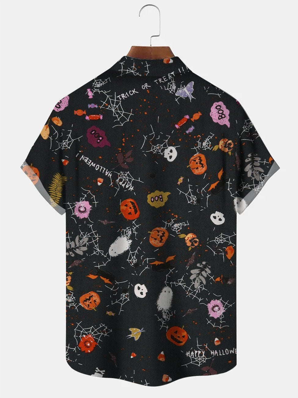 Alohadaddy Christmas Pumpkin Pocket Button Casual Short Sleeve Shirt