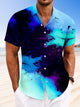 Camisa informal de manga corta con bolsillos y botones degradados de Alohadaddy