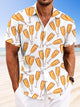 Camisa informal de manga corta con bolsillos y botones con forma de copa de cóctel Alohadaddy