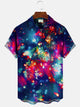 Camisa informal de manga corta con botones y bolsillo fluorescente navideño de Alohadaddy