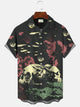 Alohadaddy Skull Button Pocket Casual Short Sleeve Shirt
