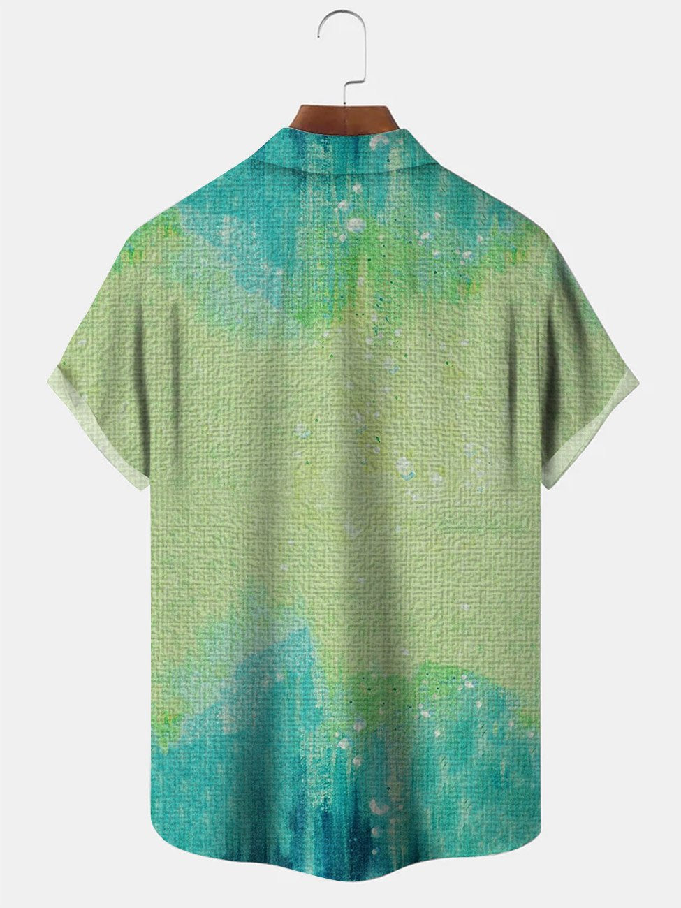 Alohadaddy Gradient Button Pocket Casual Short Sleeve Shirt