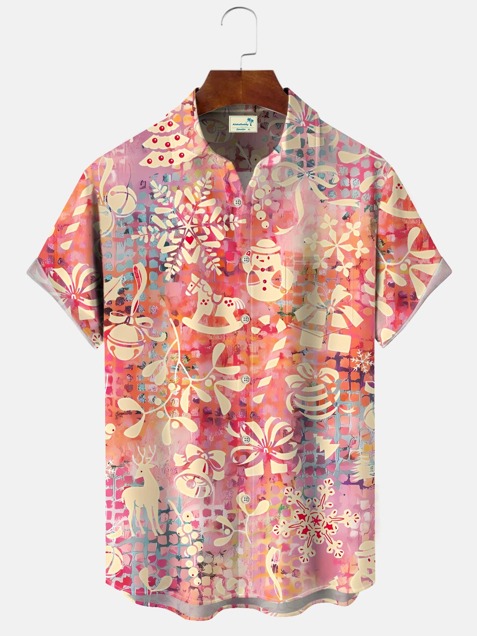 Alohadaddy Christmas Gift Button Pocket Casual Short Sleeve Shirt