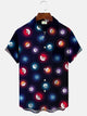 Camisa informal de manga corta con estampado digital en estéreo geométrico 3D de lunares de Alohadaddy