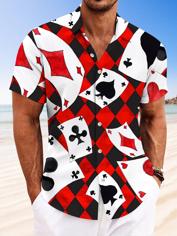 Chemise décontractée à manches courtes avec poche boutonnée Alohadaddy Tarot