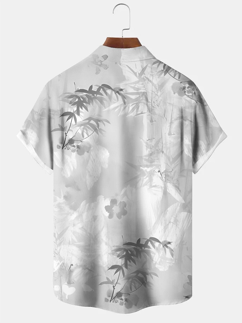 Alohadaddy Plant Bamboo Button Pocket Casual Short Sleeve Shirt