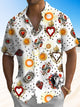 Camisa informal de manga corta con bolsillo y botones con naipes de Halloween de Alohadaddy