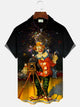 Alohadaddy Christmas Clown Fireworks Pocket Button Casual Short Sleeve Shirt