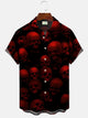 Camisa informal de manga corta con bolsillos y botones y calavera de Alohadaddy