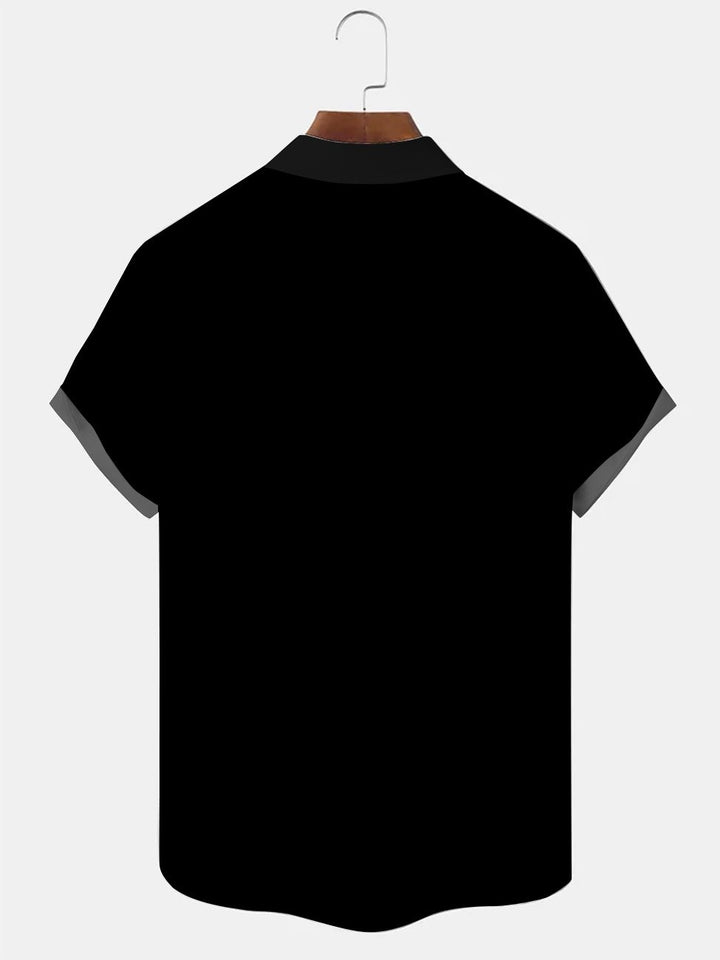 Chemise décontractée à manches courtes avec poche boutonnée de Noël Alohadaddy