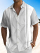Camisa de bolos texturizada con estampado geométrico 3D retro para hombre de Alohadaddy