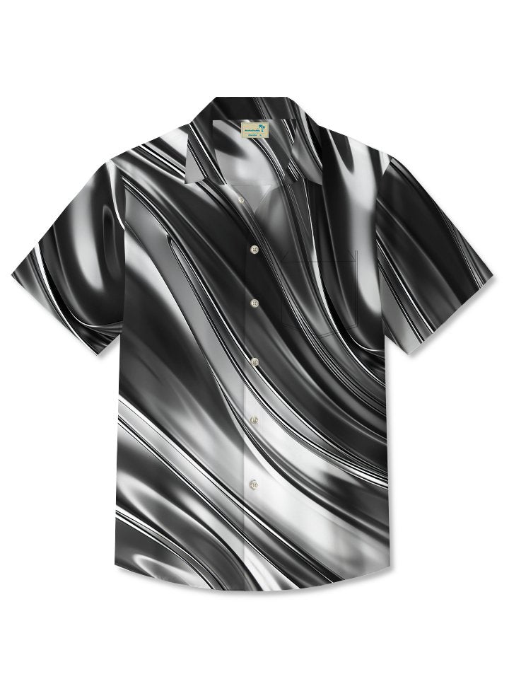 Alohadaddy Retro 60s Gradient Line Geometric Men’s Shirt