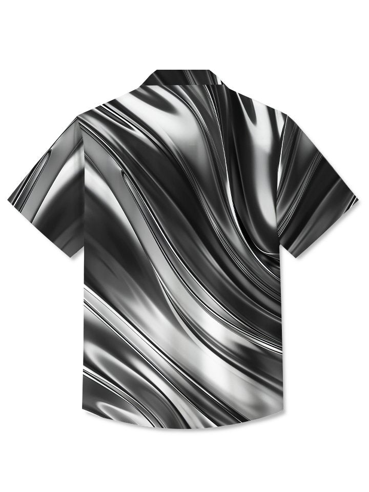 Alohadaddy Retro 60s Gradient Line Geometric Men’s Shirt