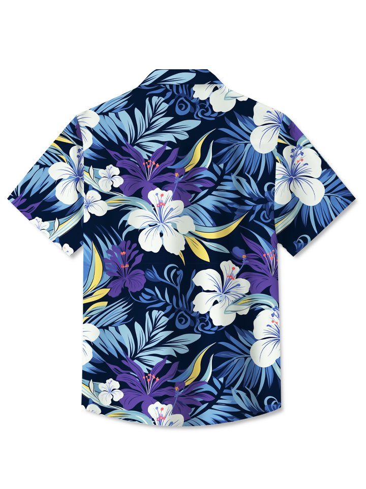 Camisa hawaiana con estampado floral tropical para vacaciones en la playa Alohadaddy