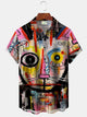 Alohadaddy Vintage Cat 50s Abstract Oil Painting Hawaiian Shirt