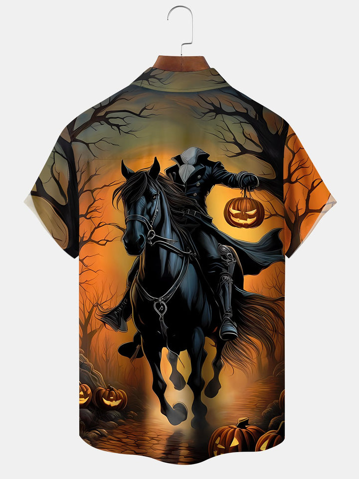 Alohadaddy Halloween Pumpkin Ghost Rider 3D Digital Print Men&