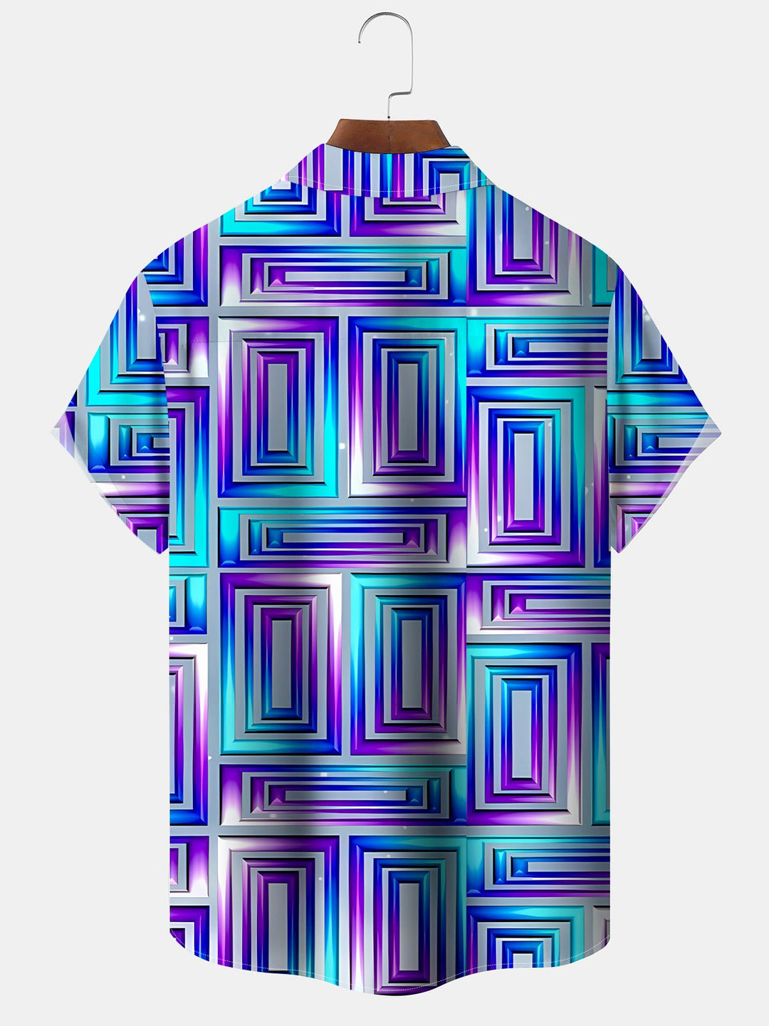 Alohadaddy Retro Gradient Geometric 3D Digital Print Men&