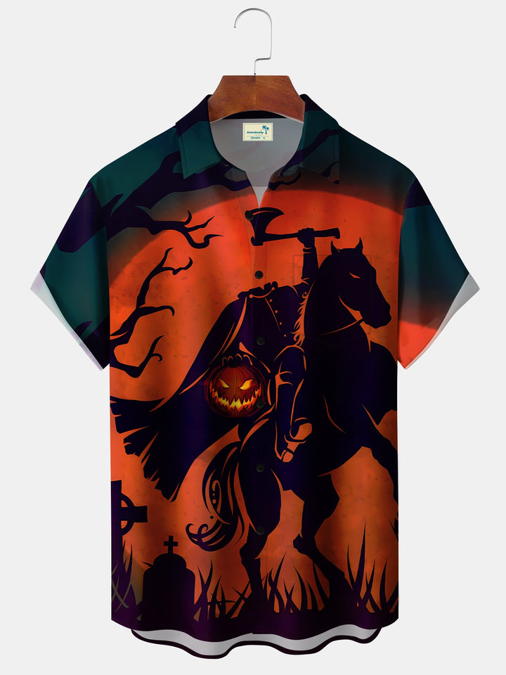 Chemise extensible à poche poitrine pour homme avec imprimé chevalier d&
