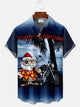 Chemises décontractées imprimées de grande taille avec motif de moto et de père Noël pour les vacances de Noël d'Alohadaddy