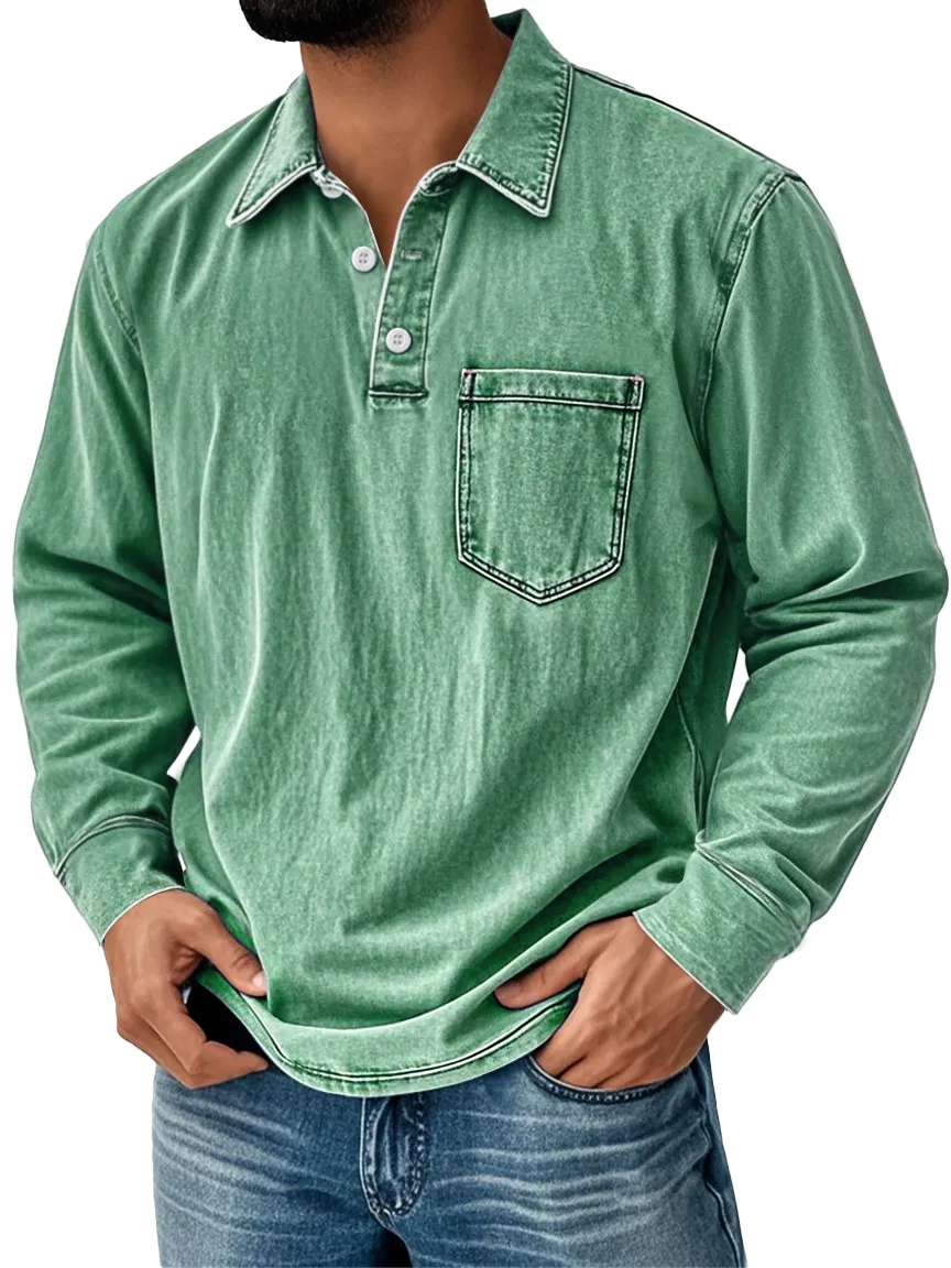 Alohadaddy® Old Money Style Retro Washed Print Men&