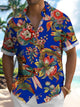 Alohadaddy Hawaiian Vintage Floral Parrot Tropical Leaves Vacation Shirt