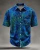 Alohadaddy® Retro Abstract Geometric Gradient Texture Print Short-Sleeve Shirt