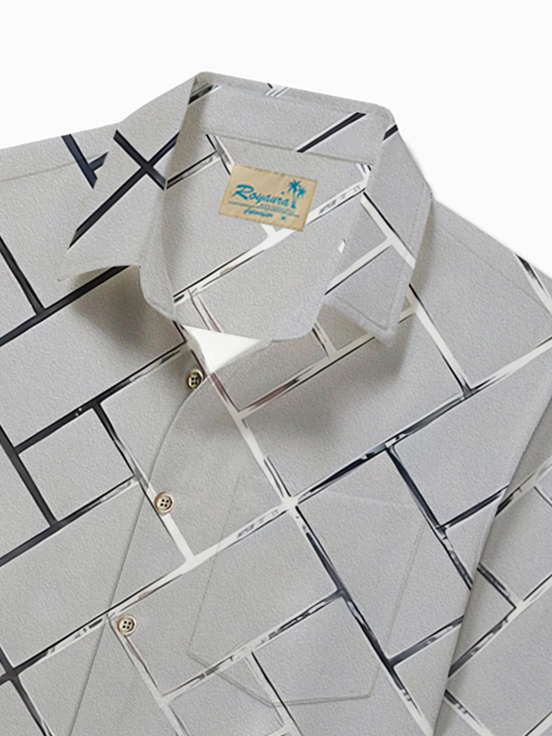 Alohadaddy Retro Geometric 3D Tech Print Men&
