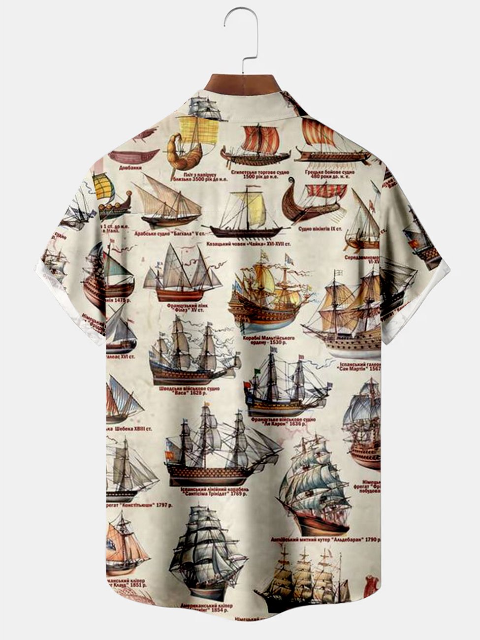 Camisas casuales de talla grande con letras estampadas de barco de navegación Alohadaddy