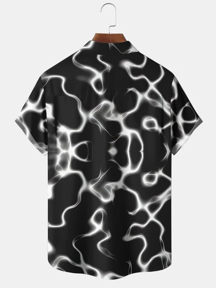 Alohadaddy Abstract Texture Printed Casual Plus Size Shirts