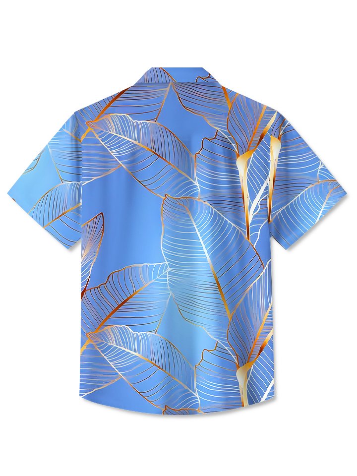 Alohadaddy Vintage Plant Printed Casual Plus Size Shirts