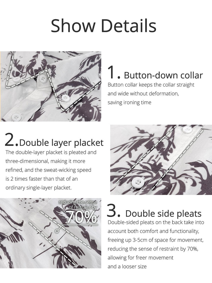 Alohadaddy® Cotton Hibiscus Flower Art Print Chest Pocket Cardigan Oversized Long Hawaiian Short Sleeve Shirt