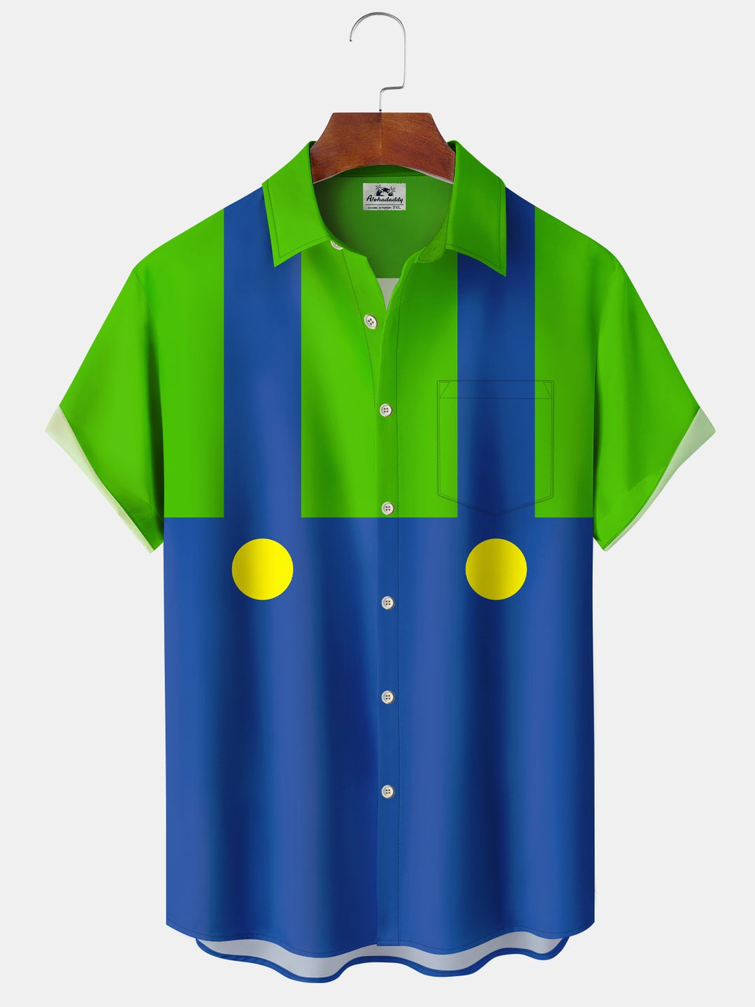 Camisas de algodón de manga corta y talla grande con estampado de dibujos animados de Super Mario de Alohadaddy
