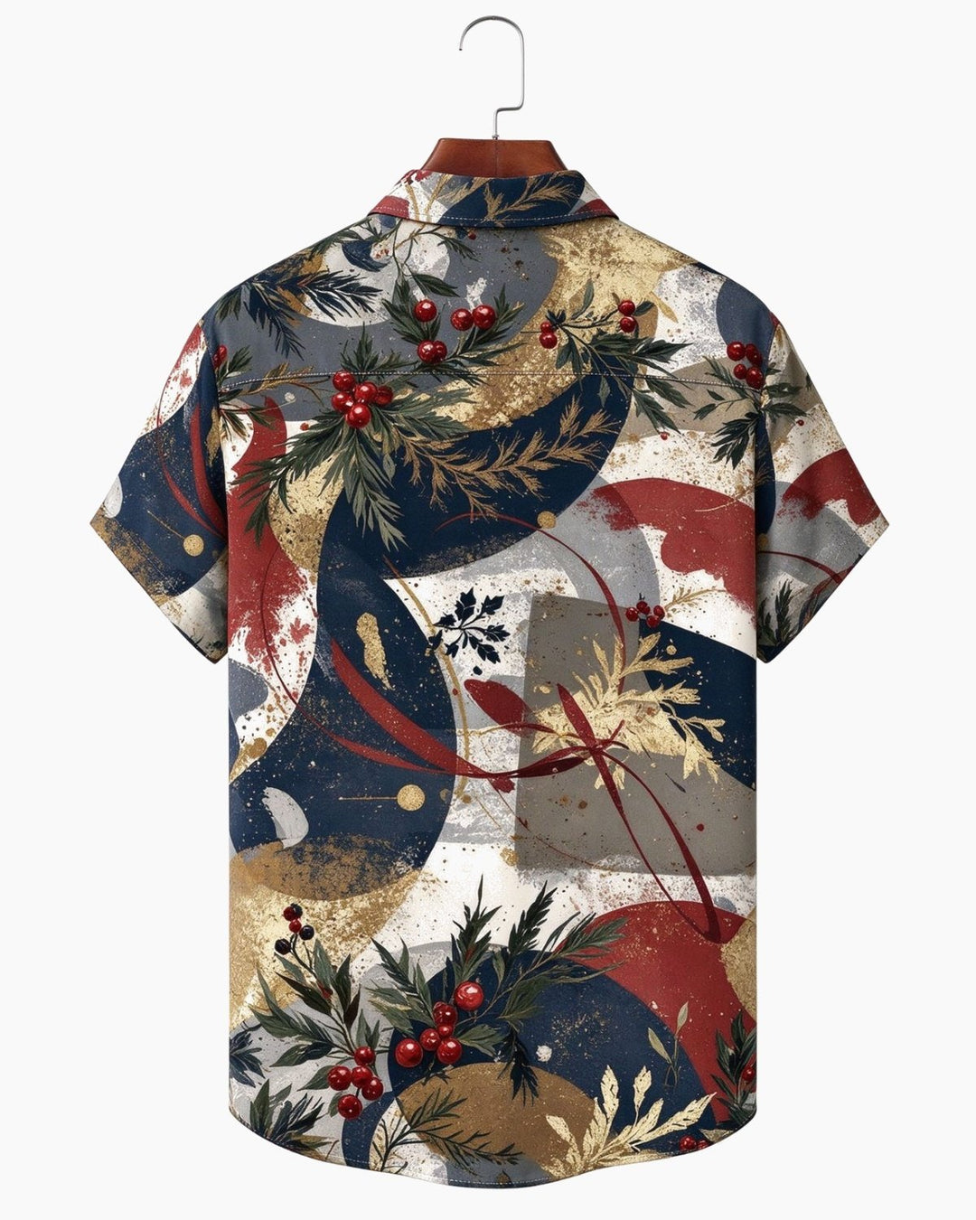 Alohadaddy®Navy Blue Casual Christmas Shirts &amp; Tops