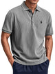 Alohadaddy® Basics Corduroy Logo Print Men's Short Sleeve Polo Shirt Big & Tall