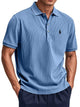 Alohadaddy® Basics Corduroy Logo Print Men's Short Sleeve Polo Shirt Big & Tall