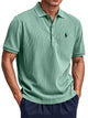 Alohadaddy® Basics Corduroy Logo Print Men's Short Sleeve Polo Shirt Big & Tall