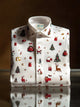 Alohadaddy® Christmas Print Men's Button Pocket Short Sleeve Shirt Big & Tall