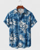 Alohadaddy® Men's Short-Sleeve Button-Down Shirt with Pocket Floral Print