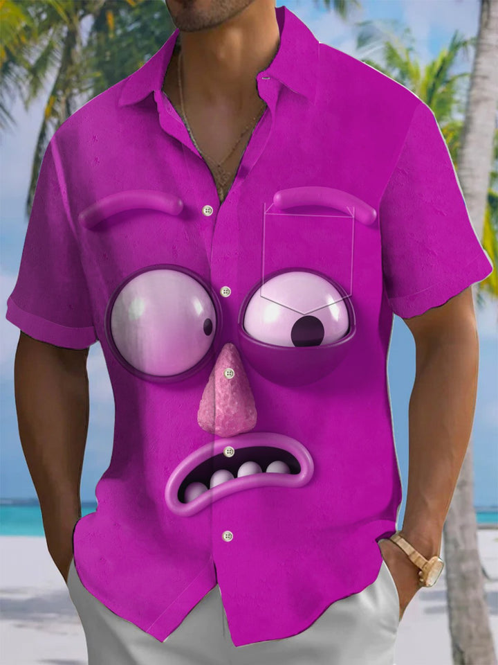 Aloha Daddy® Casual Cartoon Funny Expressions Print Art Men&