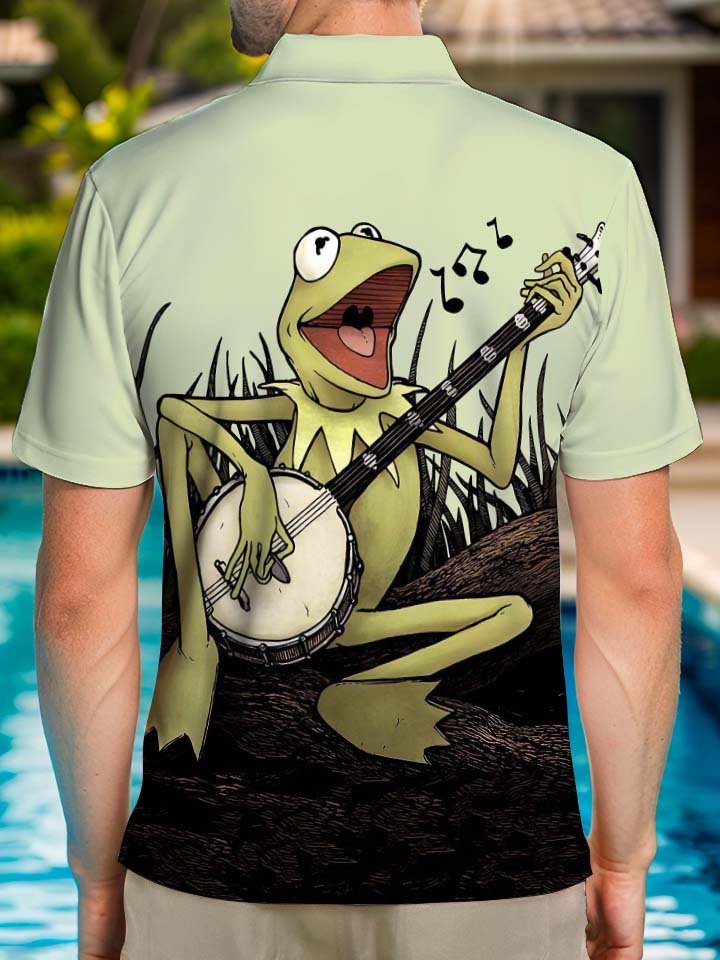 Alohadaddy® Casual Cartoon Funny Frog Print Art Men&