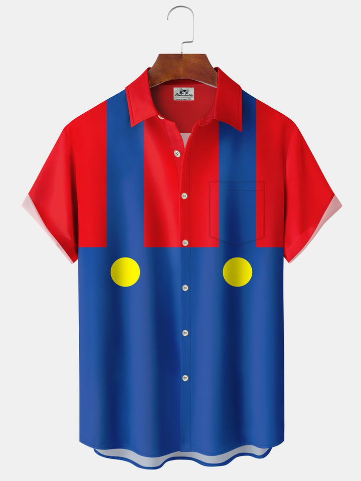 Camisas de algodón de manga corta y talla grande con estampado de dibujos animados de Super Mario de Alohadaddy