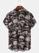 Men's Vintage Skull Short Sleeve Hawaiian Shirt