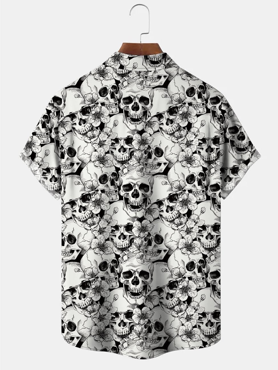 Chemise hawaïenne pour homme Alohadaddy Vintage Skull Floral Plant Beach